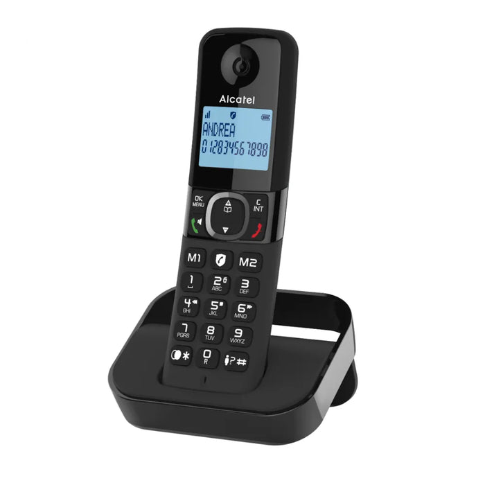 ALCATEL F860 Single Cordless Phone with Call Block – Black || ATL1423518