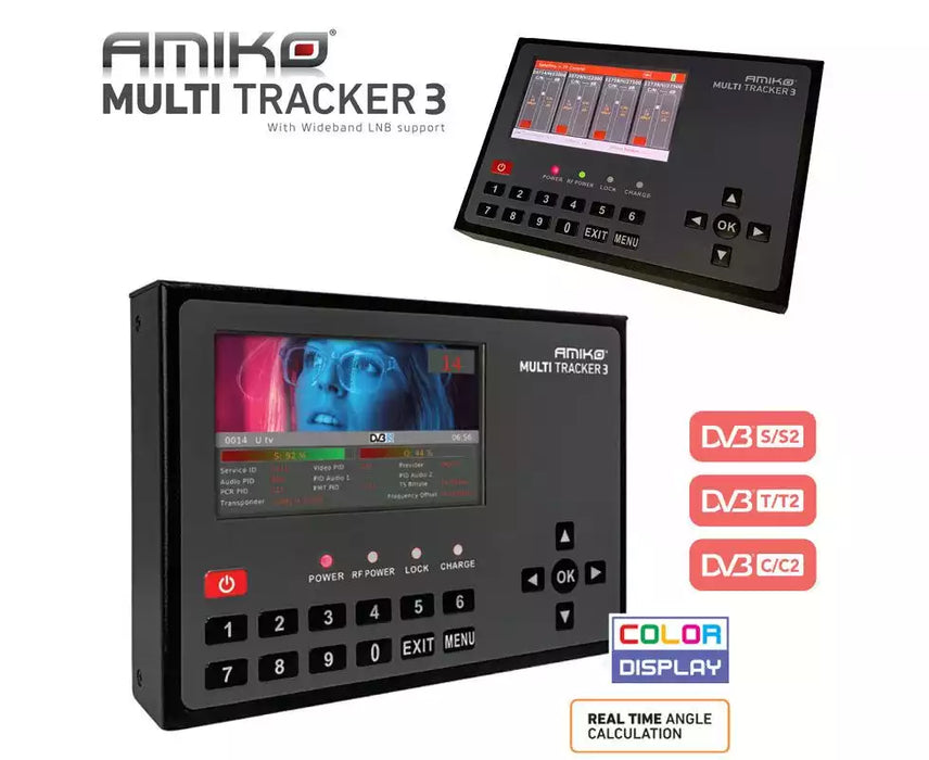 AMIKO Satellite Finder Amiko MultiTracker 3 Satellite Finder Meter DVB-S/S2, T/T2, C/C2 | MT3 IRWINS MEGASTORE