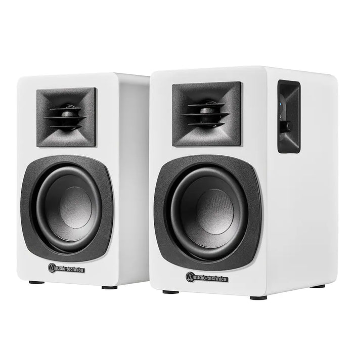 Audio Technica Powered Bookshelf Speakers - Pair - White | ATSP3XWH
