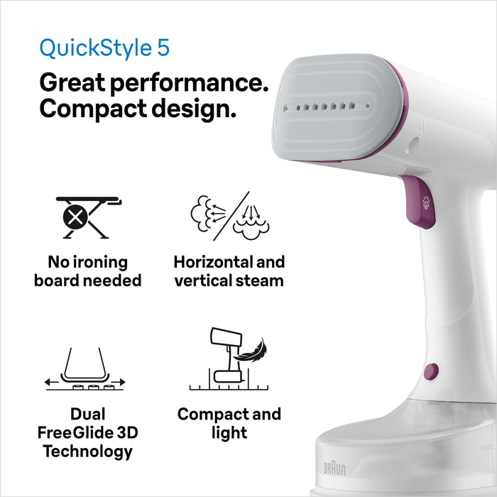 Braun QuickStyle 5 Garment Steamer | GS5011PU