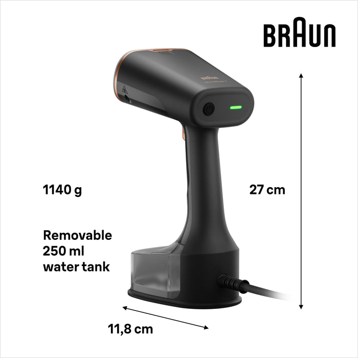 Braun QuickStyle 7 Garment Steamer - Black & Copper | GS7077BK