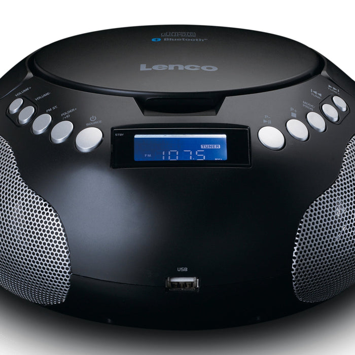 Lenco CD Radio Stereo Sound Boombox with USB & Bluetooth | SCD-331BK