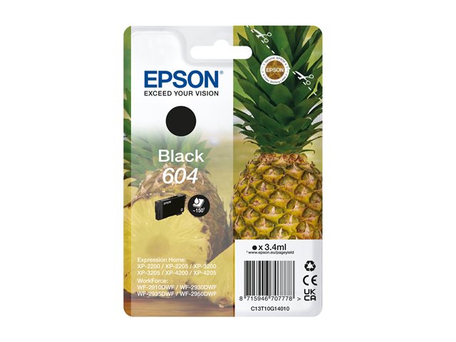 EPSON 604 Black Ink 3.4ML | C13T10G14010