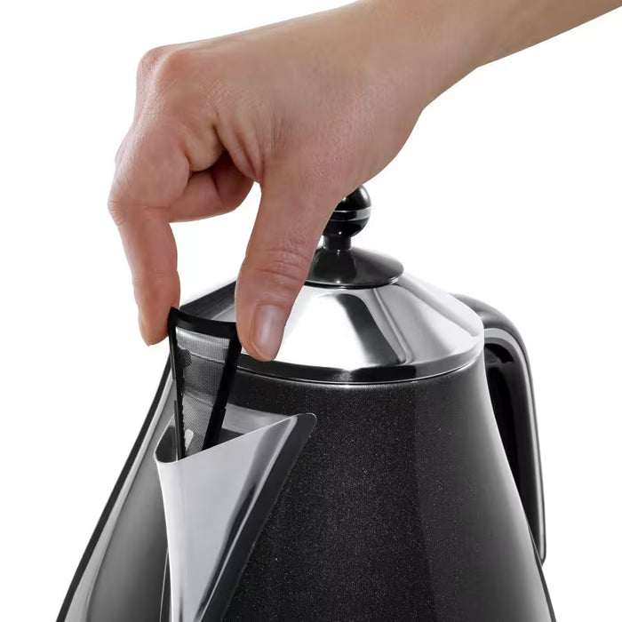 Delonghi Icona Micalite Electric Kettle - Black Metallic | KBOM3001.BK