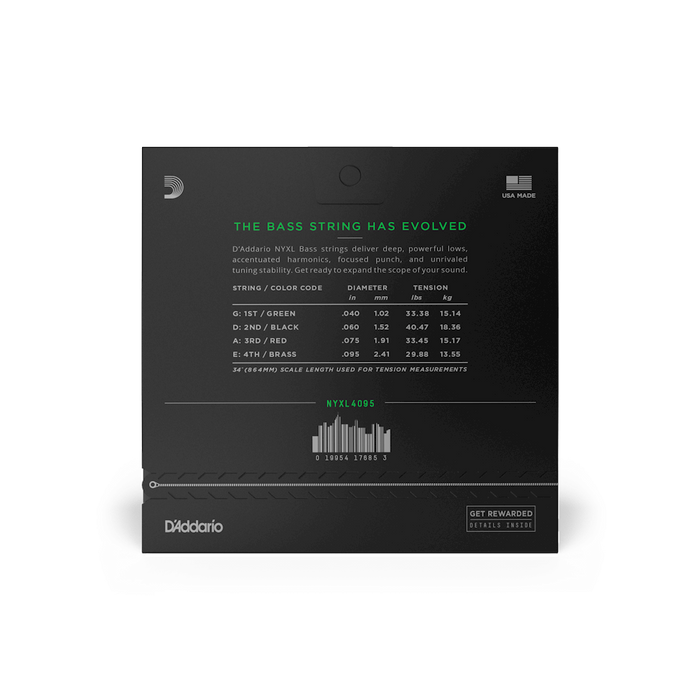 D'ADDARIO Super Light Long Scale Bass Strings 40/95 | NYXL4095