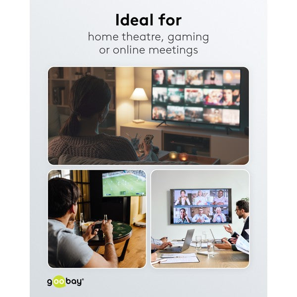 Goobay HDMI Audio Extractor 4K @ 60Hz with Optical TOSLINK and 3.5mm Stereo Output | 58477