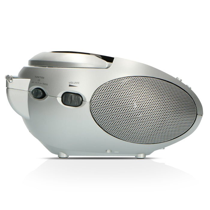 Lenco SCD-24 Portable Stereo FM Radio With CD Player - Black/Silver | SCD24B