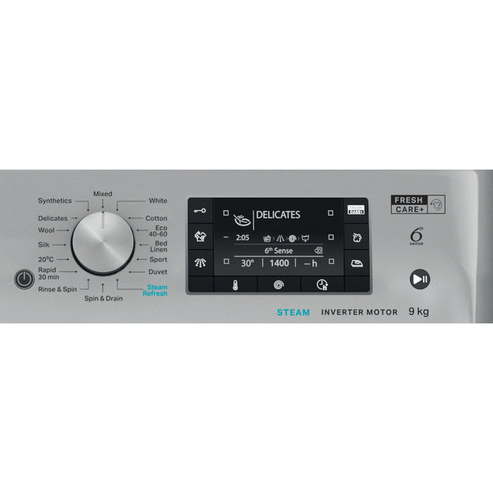 Whirlpool Washing Machine 9kg 1400 Spin - Silver | FFD9489SBSVUK
