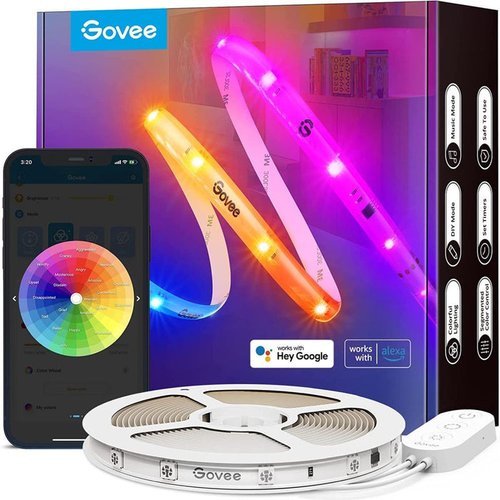 Govee RGBIC Wi-Fi+Bluetooth LED Strip Lights(10M) || H619C2D1-OF-UK