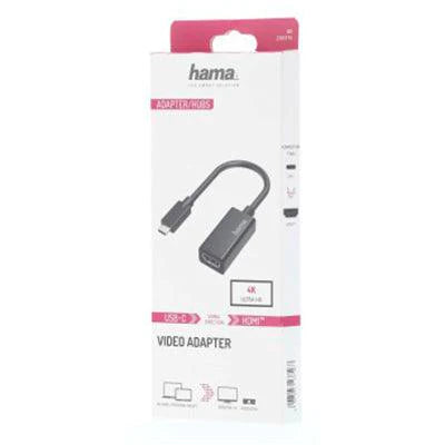 Hama 4K Ultra-HD USB-C Plug To HDMI Video Adapter - Black | 437167