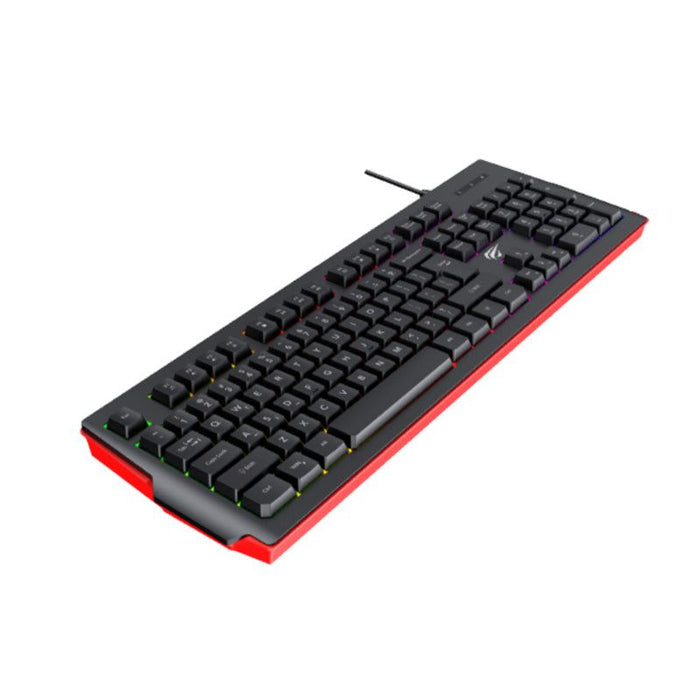 Havit KB866L RGB Backlit Membrane Gaming Keyboard 104-Key UK Layout - Black | KB866L