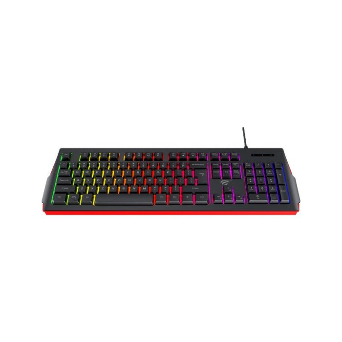 Havit KB866L RGB Backlit Membrane Gaming Keyboard 104-Key UK Layout - Black | KB866L