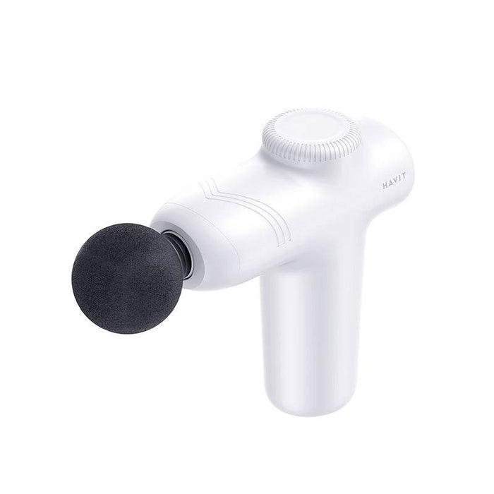HAVIT MG1508 Mini Deep Tissue Massage Gun with 5 Speeds, 4 Heads and 3000RPM Motor - Black | HVMG-MG1508-BK