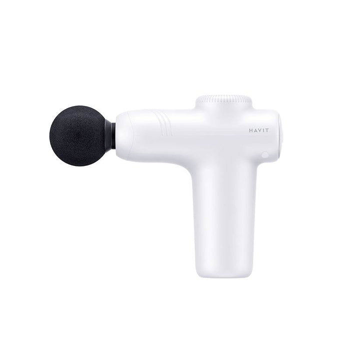 HAVIT MG1508 Mini Deep Tissue Massage Gun with 5 Speeds, 4 Heads and 3000RPM Motor - Black | HVMG-MG1508-BK