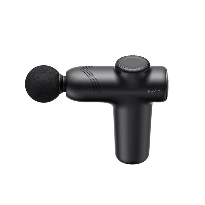 HAVIT MG1508 Mini Deep Tissue Massage Gun with 5 Speeds, 4 Heads and 3000RPM Motor - Black | HVMG-MG1508-BK