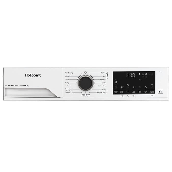 Hotpoint 9kg HeatPump Tumble Dryer With PetHairCare - White | HHDW90WWIRE