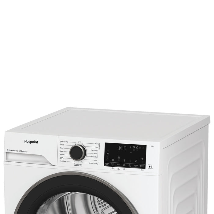 Hotpoint 9kg HeatPump Tumble Dryer With PetHairCare - White | HHDW90WWIRE