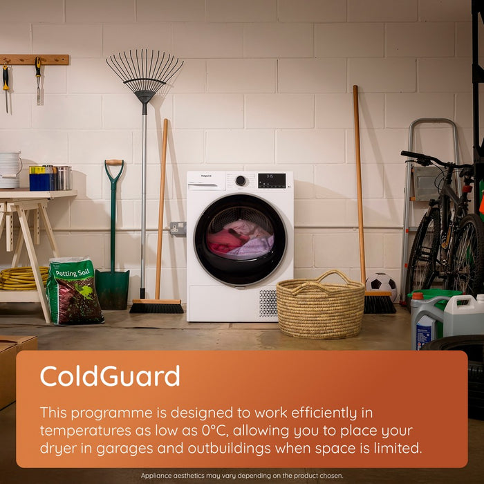 Hotpoint 9kg HeatPump Tumble Dryer With PetHairCare - White | HHDW90WWIRE