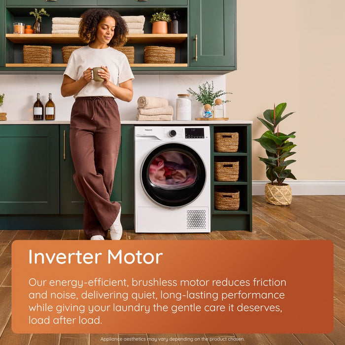 Hotpoint 9kg HeatPump Tumble Dryer With PetHairCare - White | HHDW90WWIRE