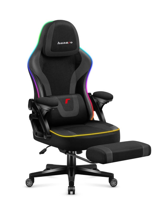 *OPEN BOX* Huzaro Force 4.6 Black Mesh RGB Smart Gaming Chair | FORCE 4.6 BL