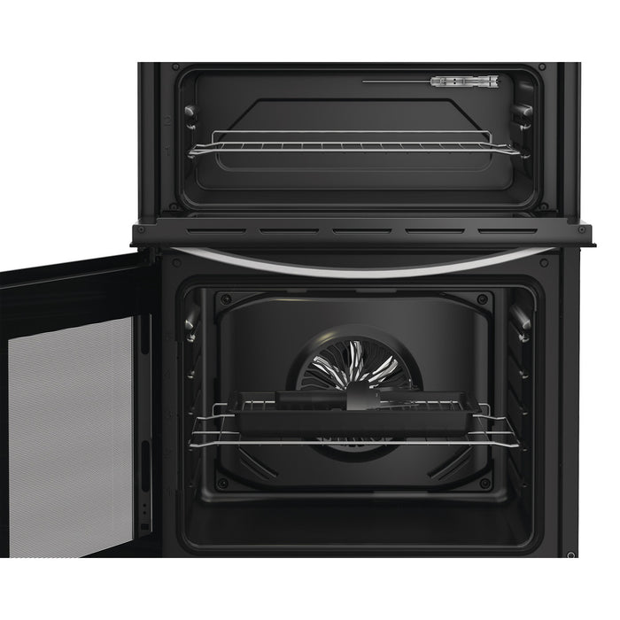 Indesit 60cm Electric freestanding Double Cooker with Ceramic Hob - Black | IDE6VMB
