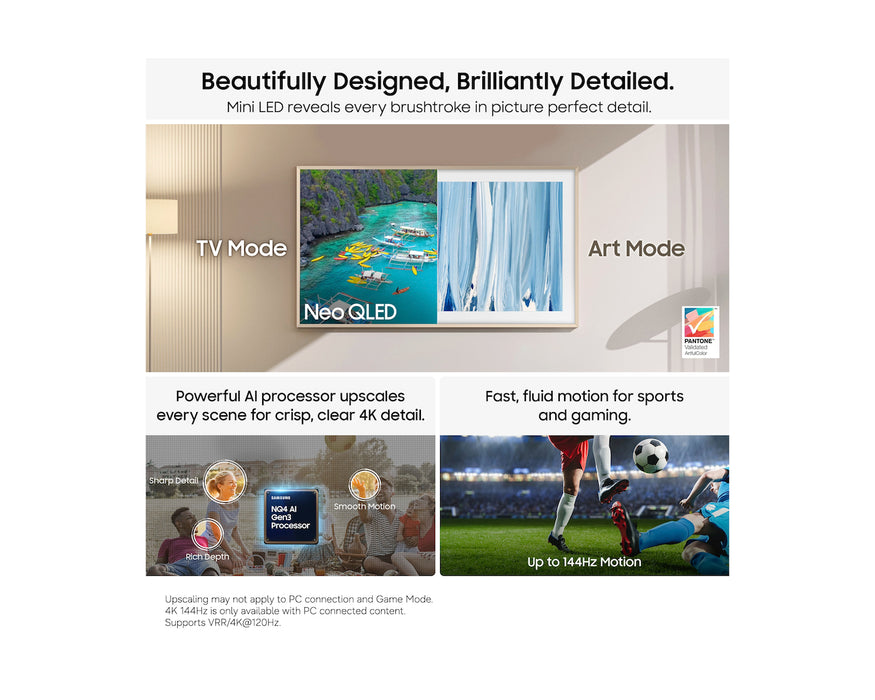Samsung 55" The Frame Pro LS03H Neo QLED 4K Art Mode Smart TV (2026) | QE55LS03HWUXXU