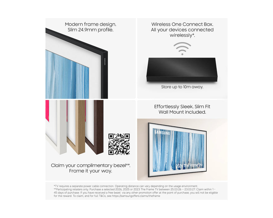 Samsung 55" The Frame Pro LS03H Neo QLED 4K Art Mode Smart TV (2026) | QE55LS03HWUXXU