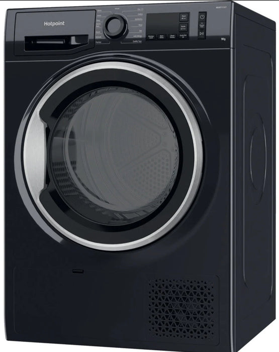 Hotpoint Crease Care 9kg Heat Pump Freestanding Tumble Dryer - Black | NTM1192BSKUK