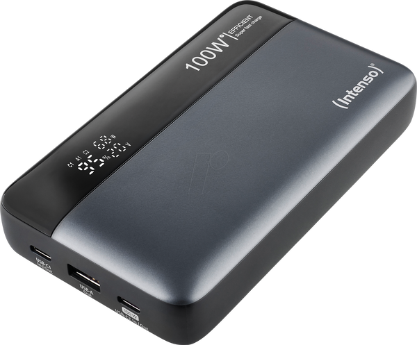 Intenso HE20000 20000mAh 100W Power Bank with LED Display, USB-C PD 3.0 - Anthracite | 7350050