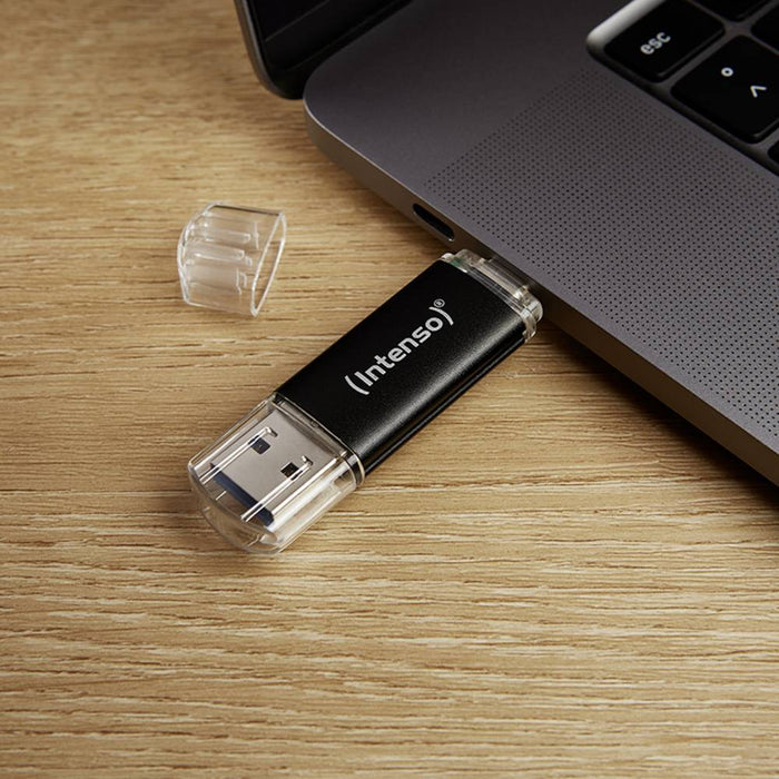 Intenso Twist Line 64GB Dual USB-C / USB-A 3.2 Flash Drive - Anthracite | 3539490