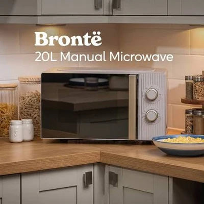 Russell Hobbs Bronte 20L Manual Microwave 800W with Fluted Design - Stone | RHMM833ST