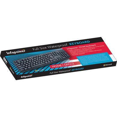 Infapower Full Size Wired Keyboard - Black | X201