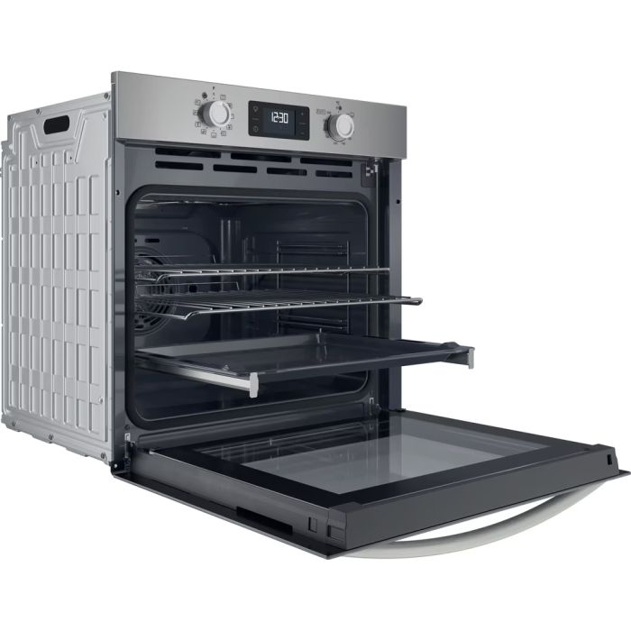 Indesit Built In Pyrolytic Turn&Go Single Oven - Stainless Steel | IO278P1XUK