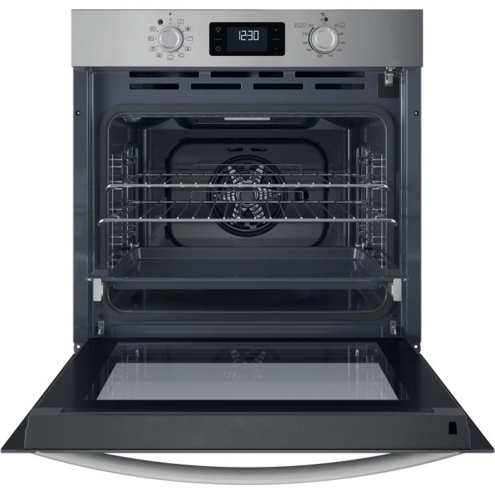 Indesit Built In Pyrolytic Turn&Go Single Oven - Stainless Steel | IO278P1XUK