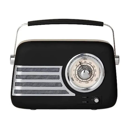 iTek Portable Bluetooth Retro FM Radio - Black | I60028BLK