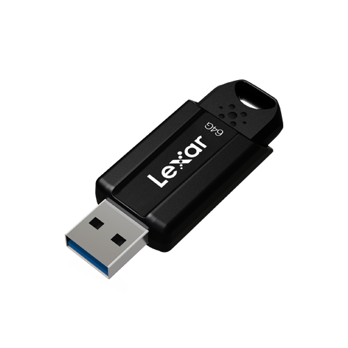 Lexar JumpDrive S80 64GB USB 3.2 Gen 1 Flash Drive with 256-bit AES - Black | LJDS080064G-BNB