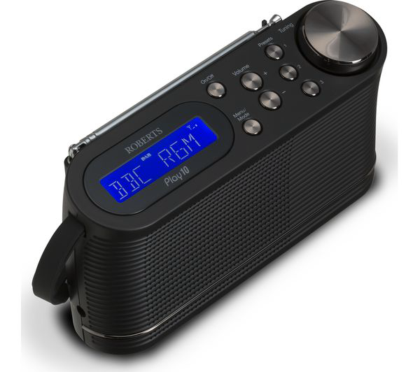 ROBERTS PLAY10 Portable DAB+/FM Radio - Black | X-PLAY10