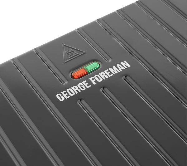 George Foreman Entertaining Large Steel Health Grill - Black | 25052