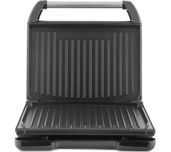 George Foreman Entertaining Large Steel Health Grill - Black | 25052