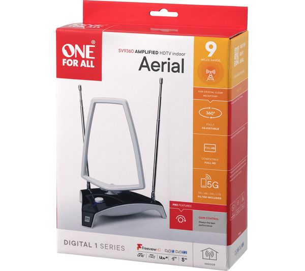 One For All Digital Amplified Indoor Antenna | SV9360-5G