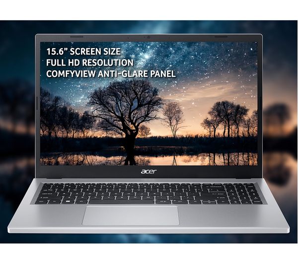 ACER Aspire 3 15.6" Laptop - AMD Ryzen 3, 128 GB SSD - Silver | NX.KDEEK.00R