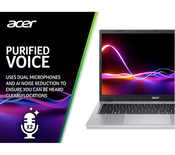 ACER Aspire 3 15.6" Laptop - AMD Ryzen 3, 128 GB SSD - Silver | NX.KDEEK.00R