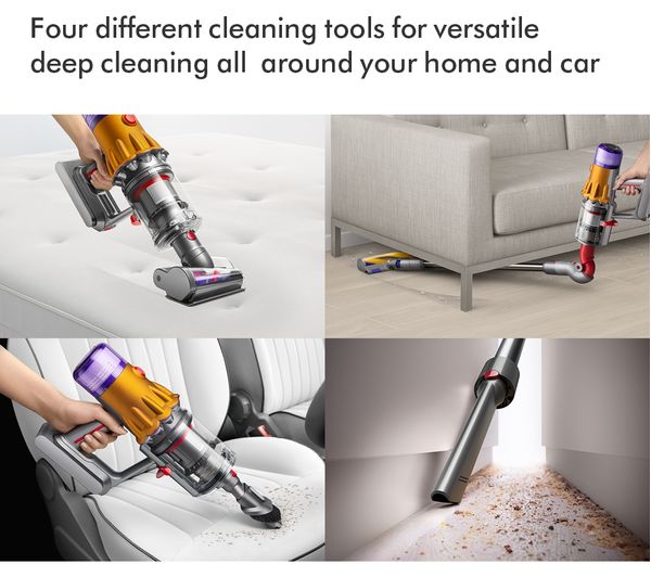 Dyson V12 Detect Slim Absolute Cordless Vacuum Cleaner - Nickel & Yellow | 470521-01
