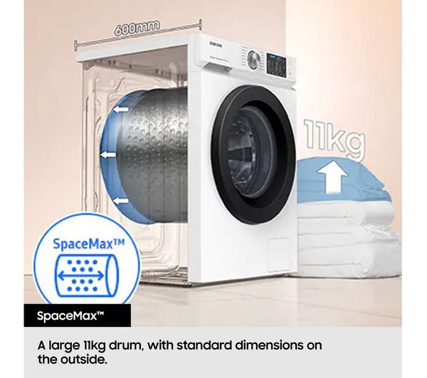 SAMSUNG Series 5 EcoBubble Washing Machine - Black | WW11DG5B25ABE