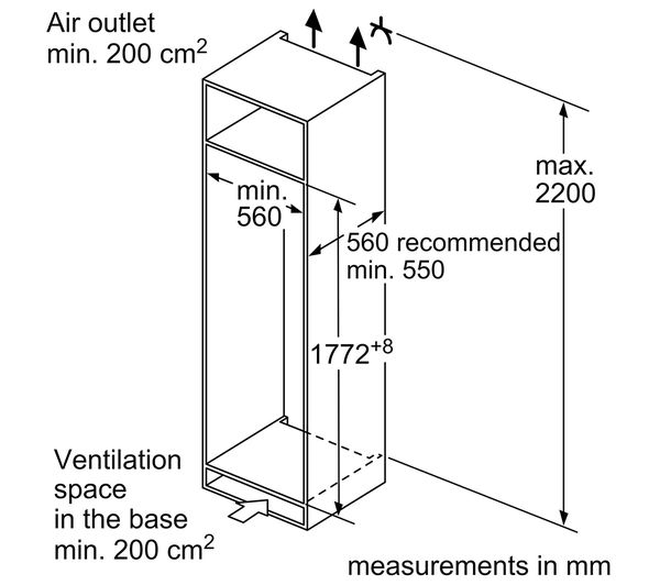 BOSCH Series 6 Built-in Fridge | KIR81ADD0G