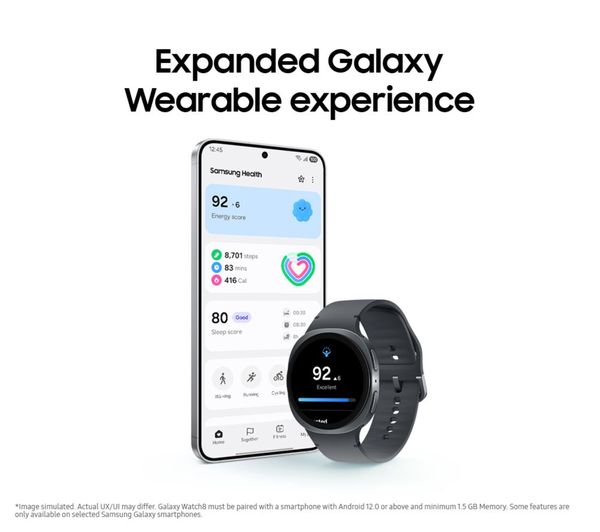 Samsung Galaxy Watch 8 44mm LTE Smartwatch - Graphite | SM-L335FDAAEUA