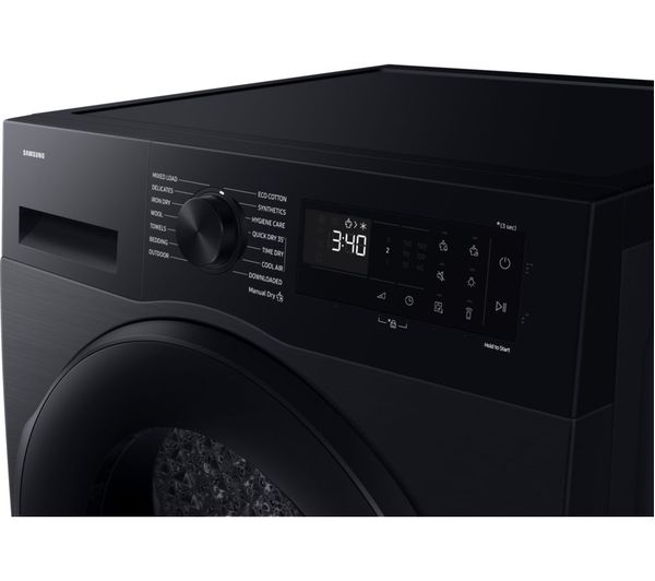 SAMSUNG Series 5 AI Energy 9 kg Heat Pump Tumble Dryer - Black | DV90DG52A0ABEU