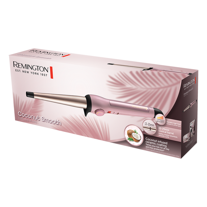 Remington Coconut Smooth Curling Wand - Pink | CI5901