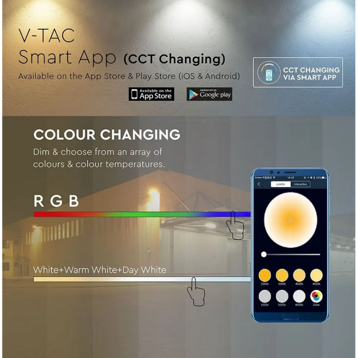 V-TAC LED Floodlight RGB Wireless Smart Control | VT-5020