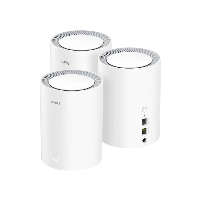 Cudy M3000 AX3000 Dual Band Wi-Fi 6 Whole Home Mesh System with 2.5 Gigabit WAN - 3 Pack, White | M3000(3-PACK)
